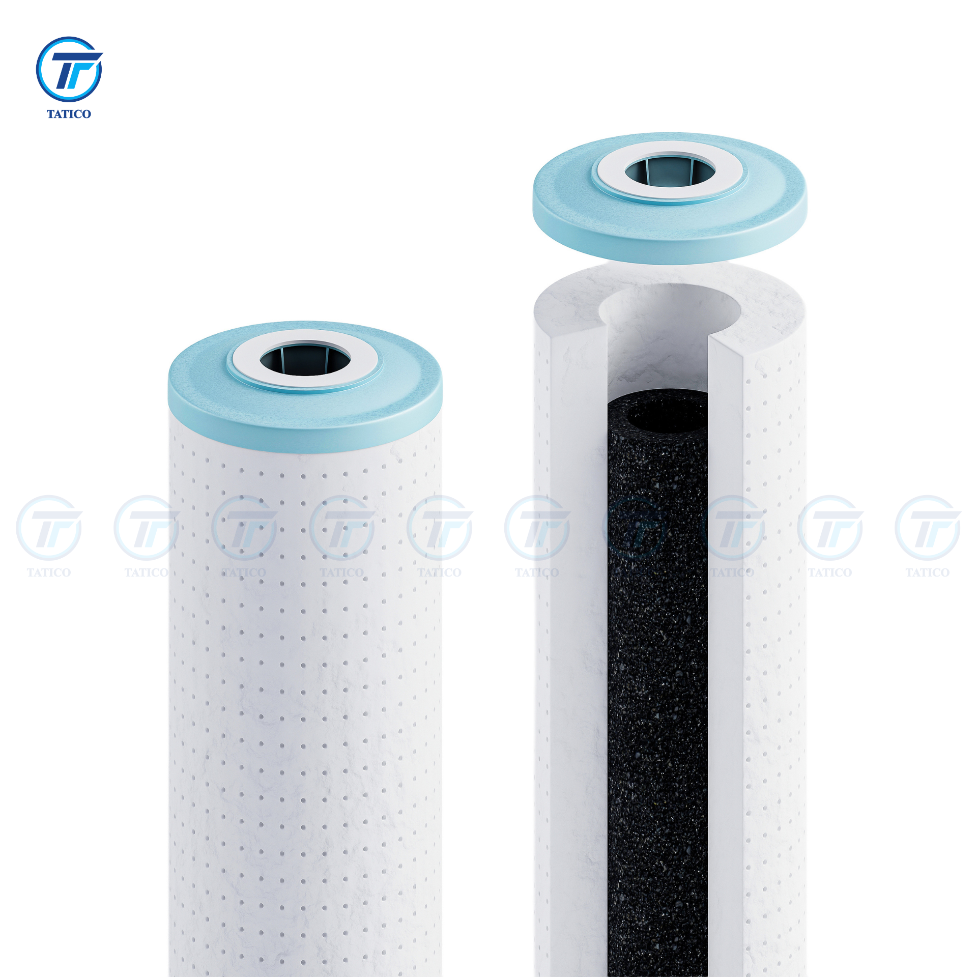 Lõi lọc nước 2in1 PP và CTO 20 inch béo VARU