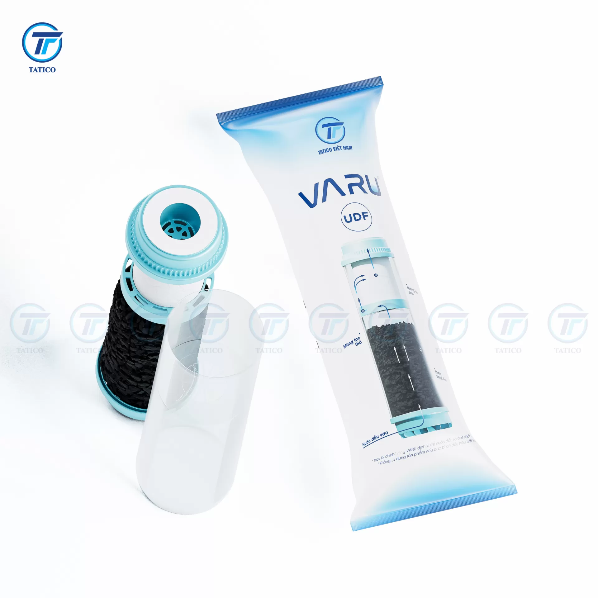 Bộ 3 lõi lọc nước VARU cao cấp (PP + CTO + UDF)
