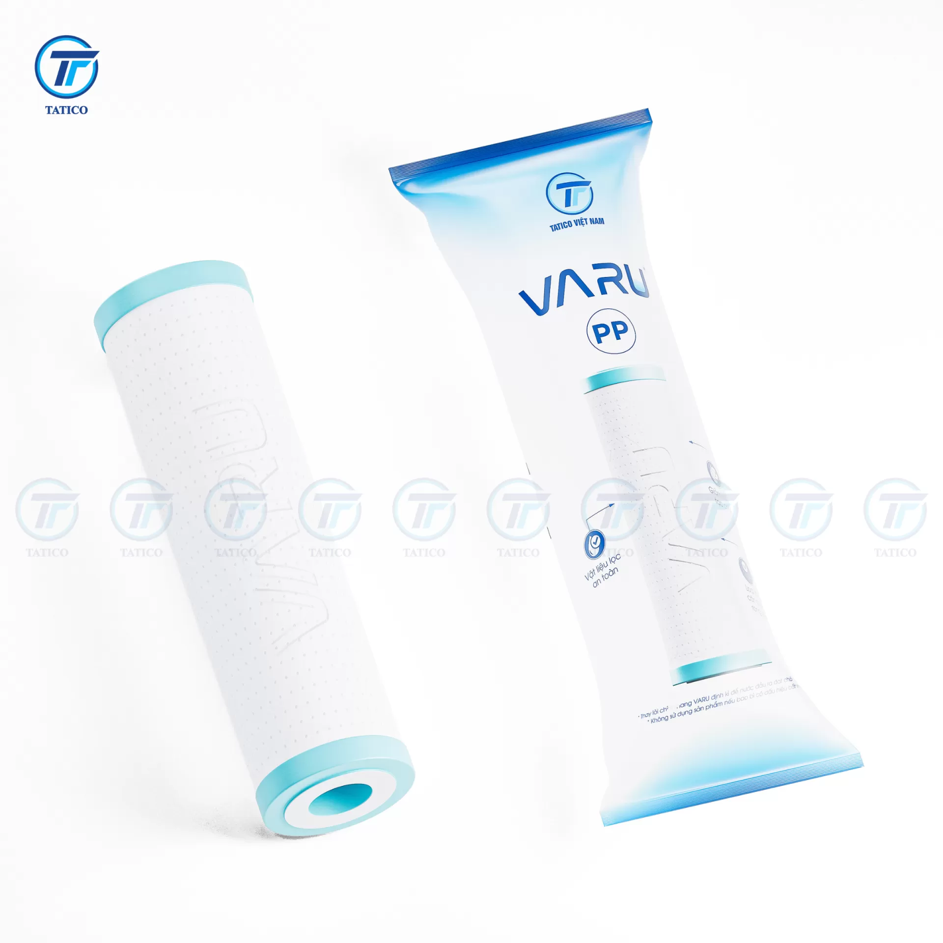 Bộ 3 lõi lọc nước VARU cao cấp (PP + CTO + UDF)