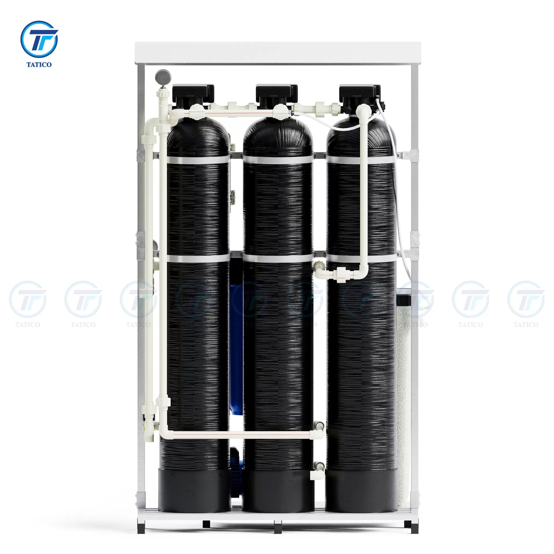 Hệ thống lọc tổng đầu nguồn van tự động Tatico - 3 cột composit