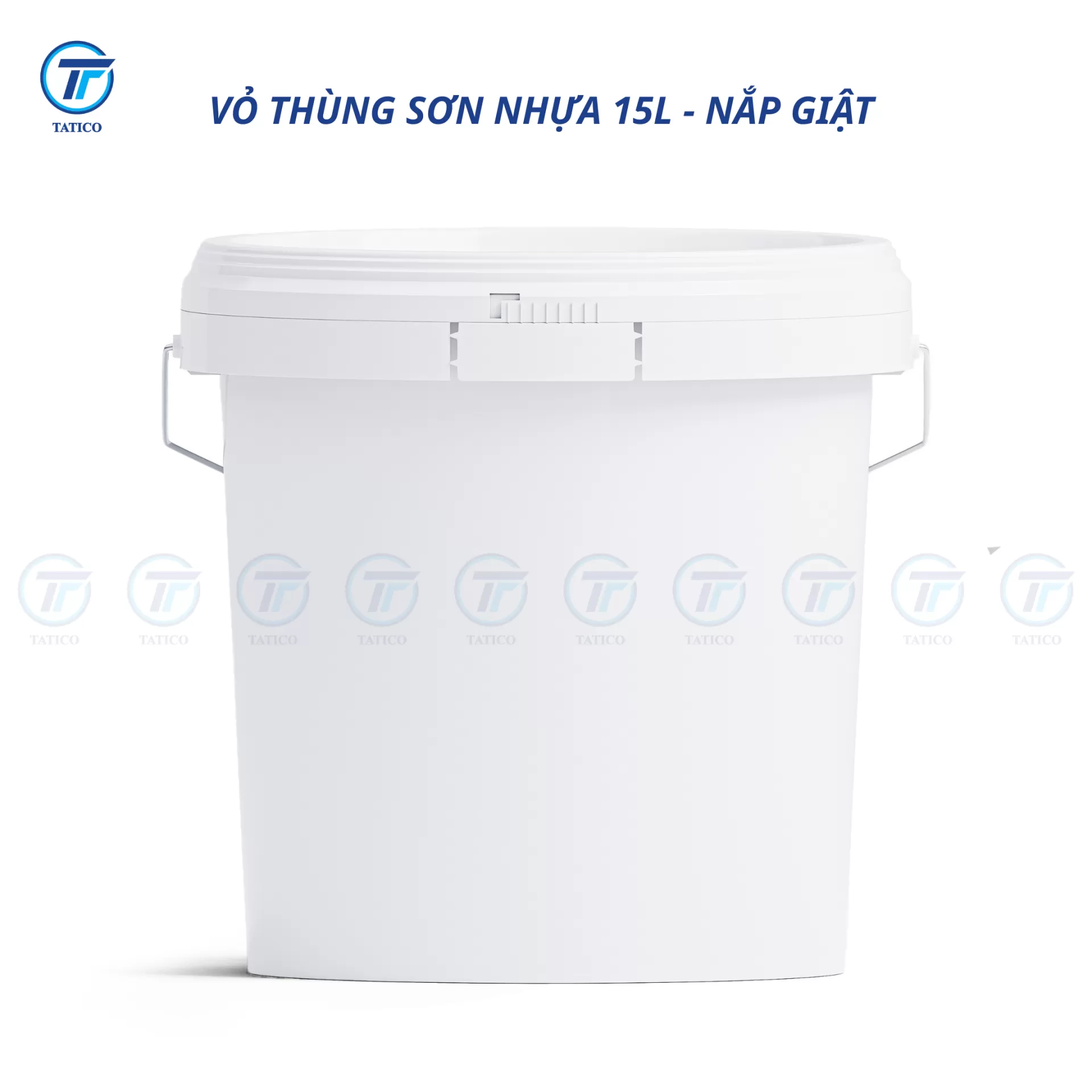 (Có nắp giật) Vỏ thùng sơn nhựa 15L