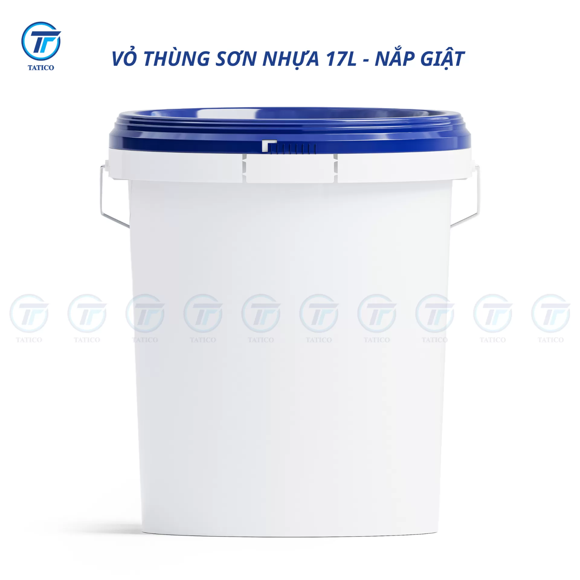 (Có nắp giật) Vỏ thùng sơn nhựa 17L