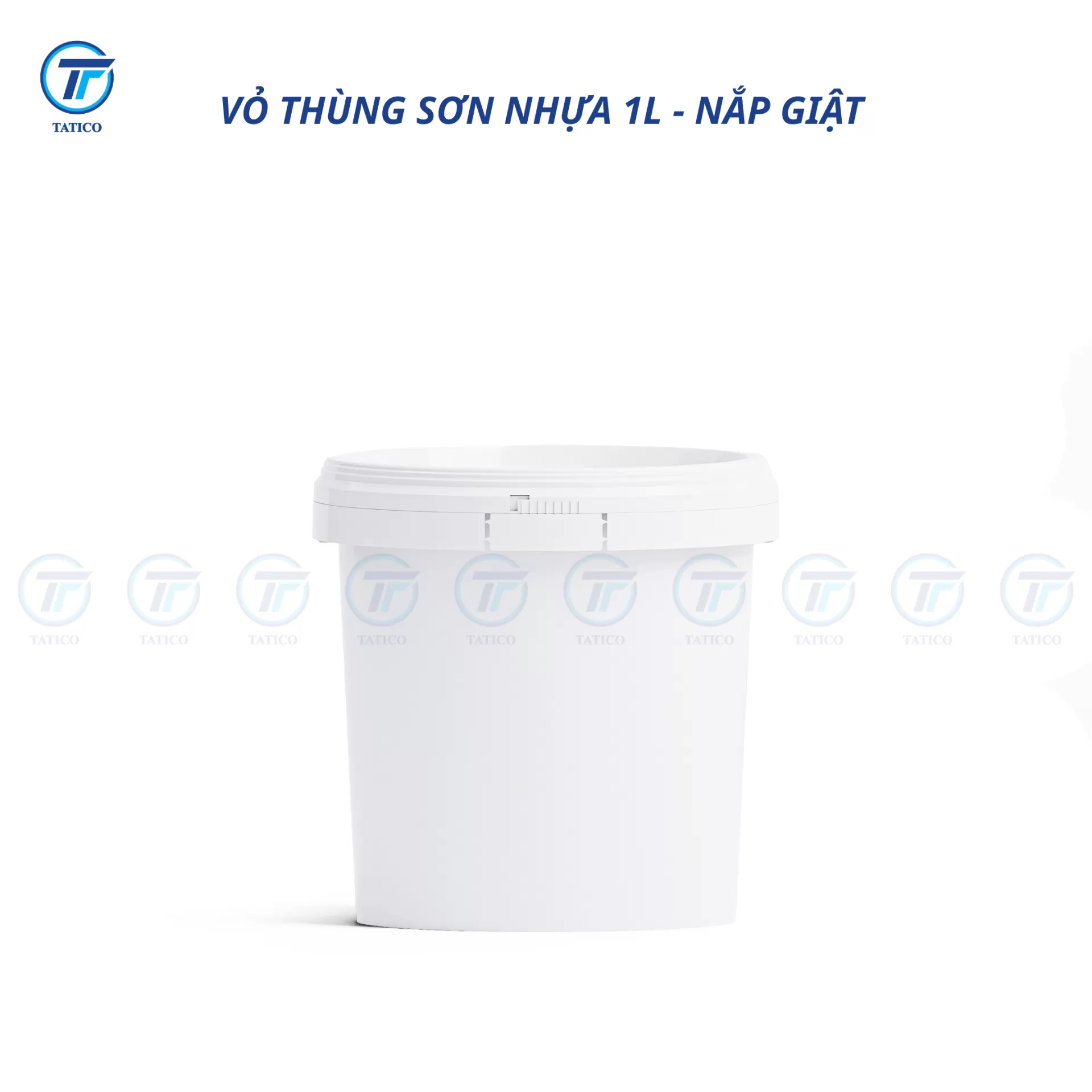 (Có nắp giật) Vỏ thùng sơn nhựa 1L