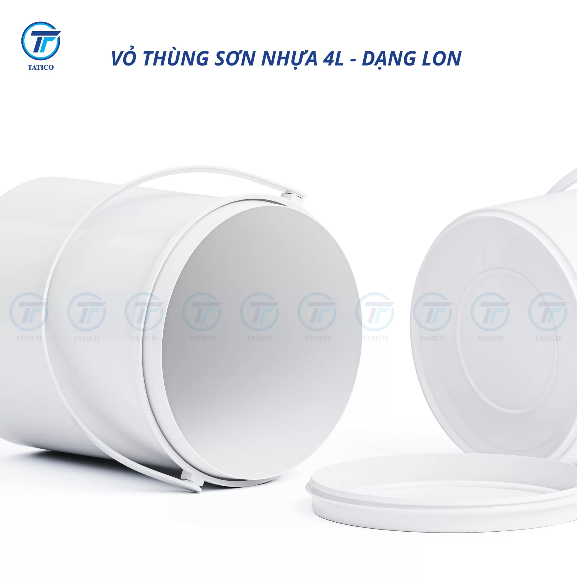 Vỏ thùng sơn nhựa 4L Tatico