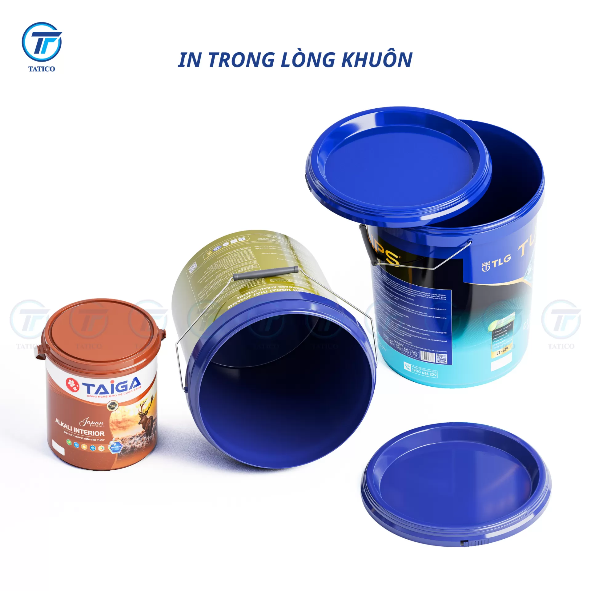 Vỏ thùng sơn nhựa Tatico in trong lòng khuôn