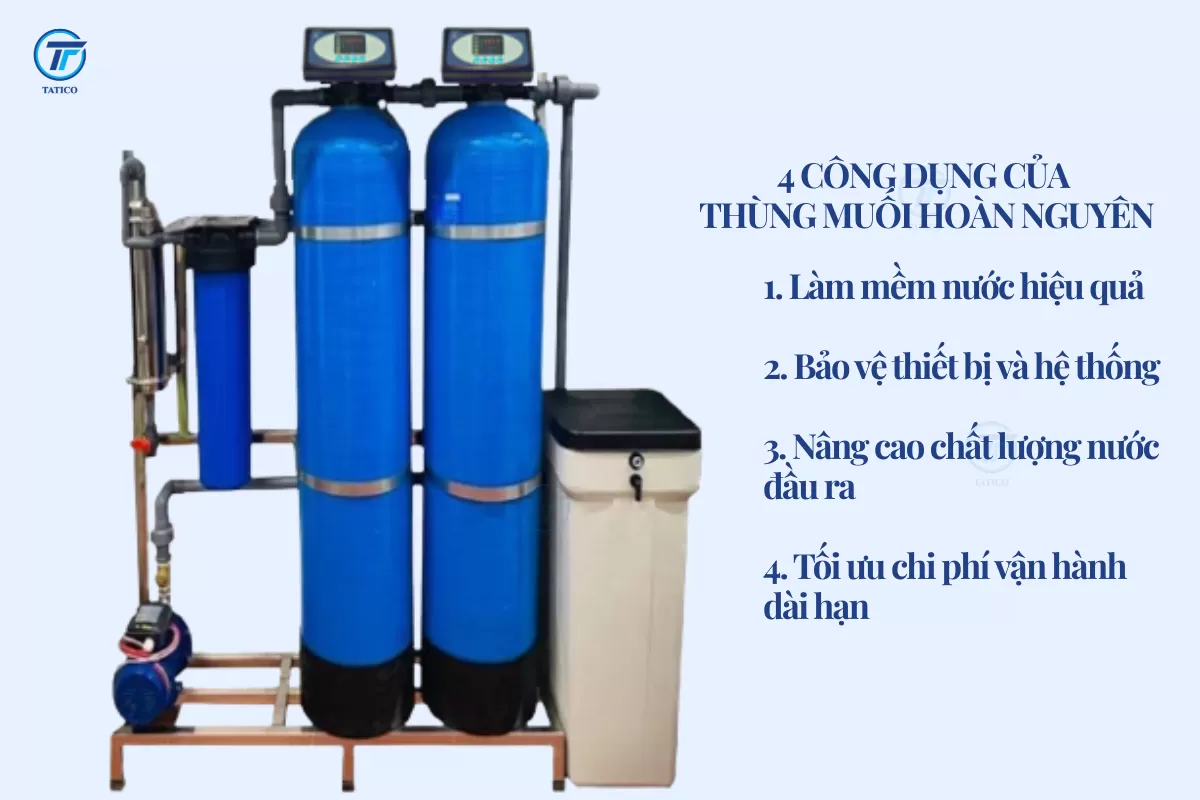 Thùng muối hoàn nguyên – giải pháp làm mềm nước hiệu quả cho hệ thống lọc nước hiện đại
