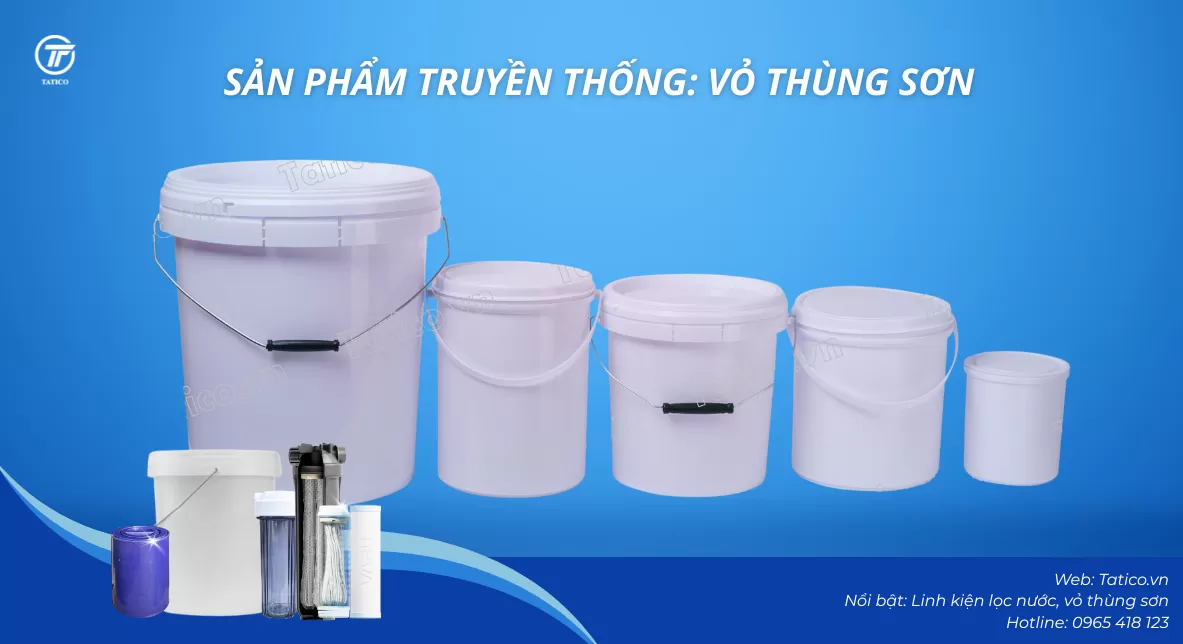 Sản phẩm truyền thống vỏ thùng đựng sơn.