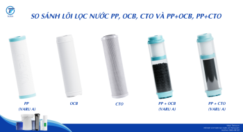 So sánh lõi lọc nước PP, OCB, CTO, PP+OCB, PP+CTO và lời khuyên nên dùng loại nào