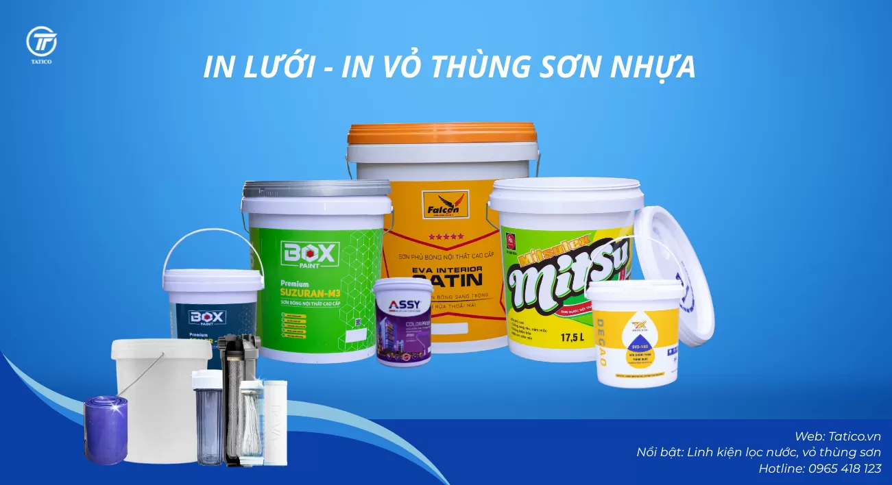 Screen printing concept. When should paint businesses choose this form of printing paint cans?