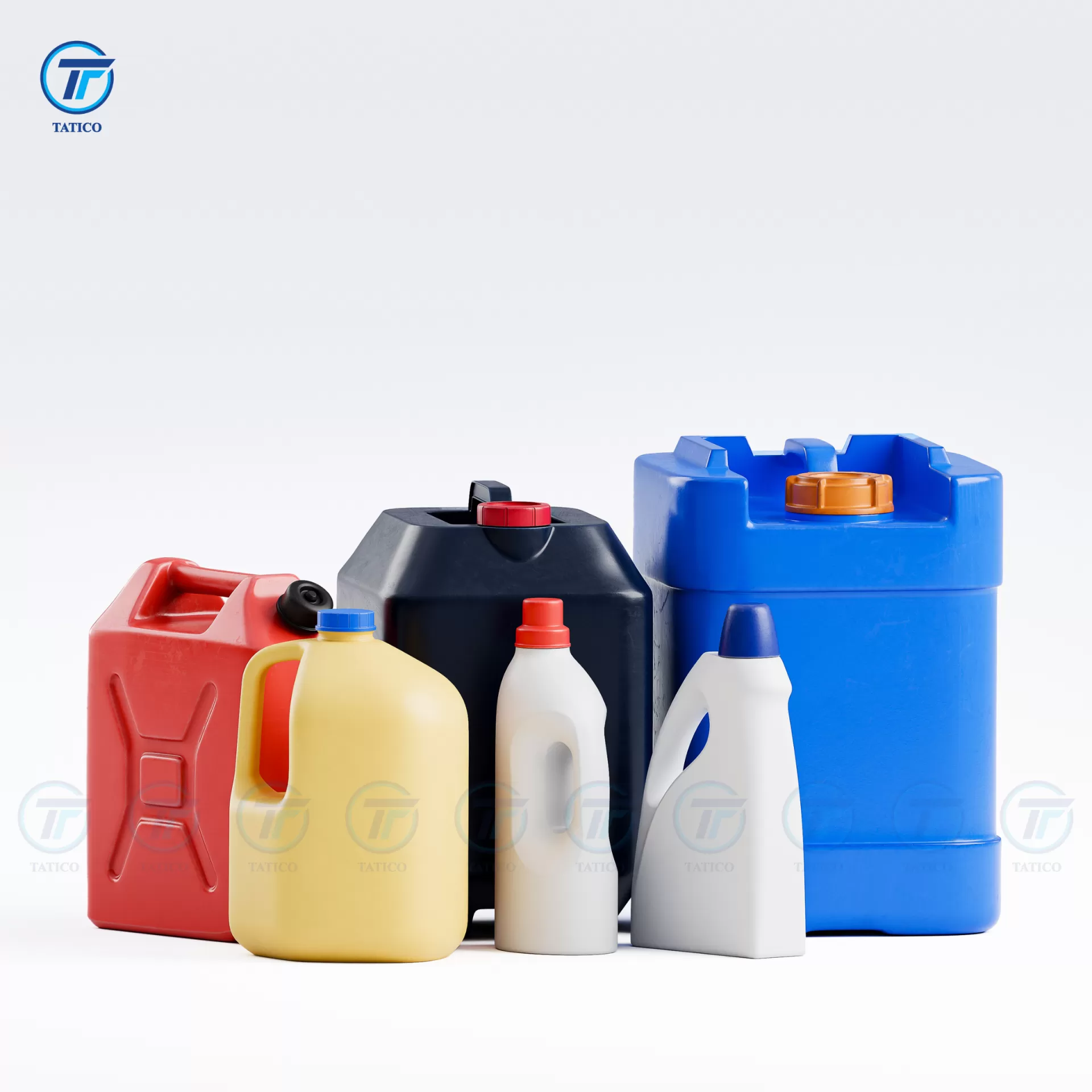 Tatico plastic barrels and cans come in a variety of designs