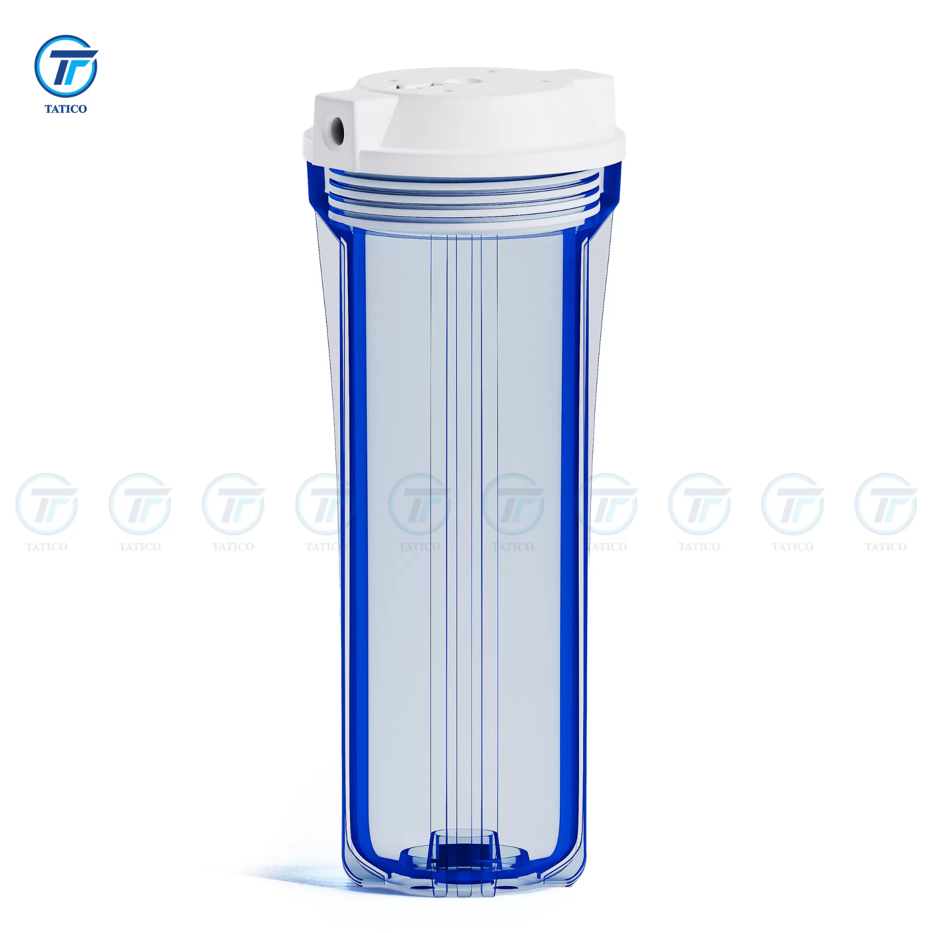 Cốc lọc nước 10 inch xanh trong vat (ren 13,21, ren đấu nhanh, đầu đấu nhanh)