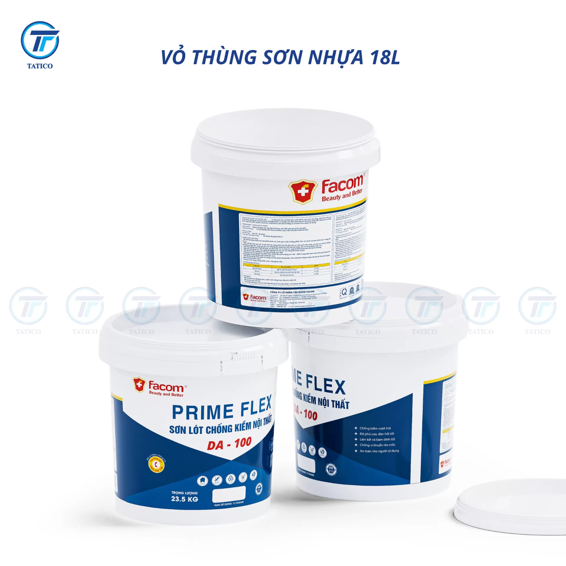 Vỏ thùng sơn nhựa 18L