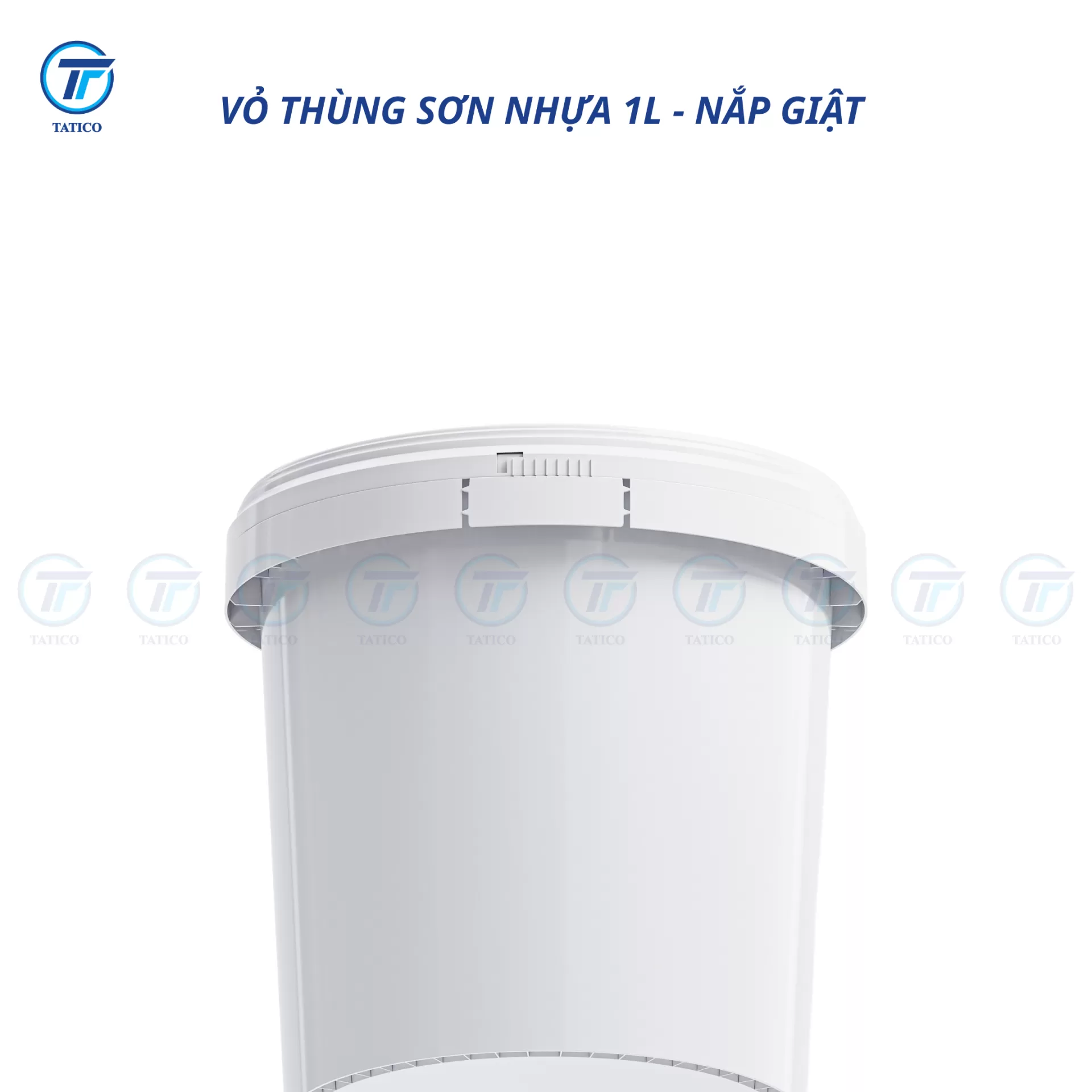 (Có nắp giật) Vỏ thùng sơn nhựa 1L