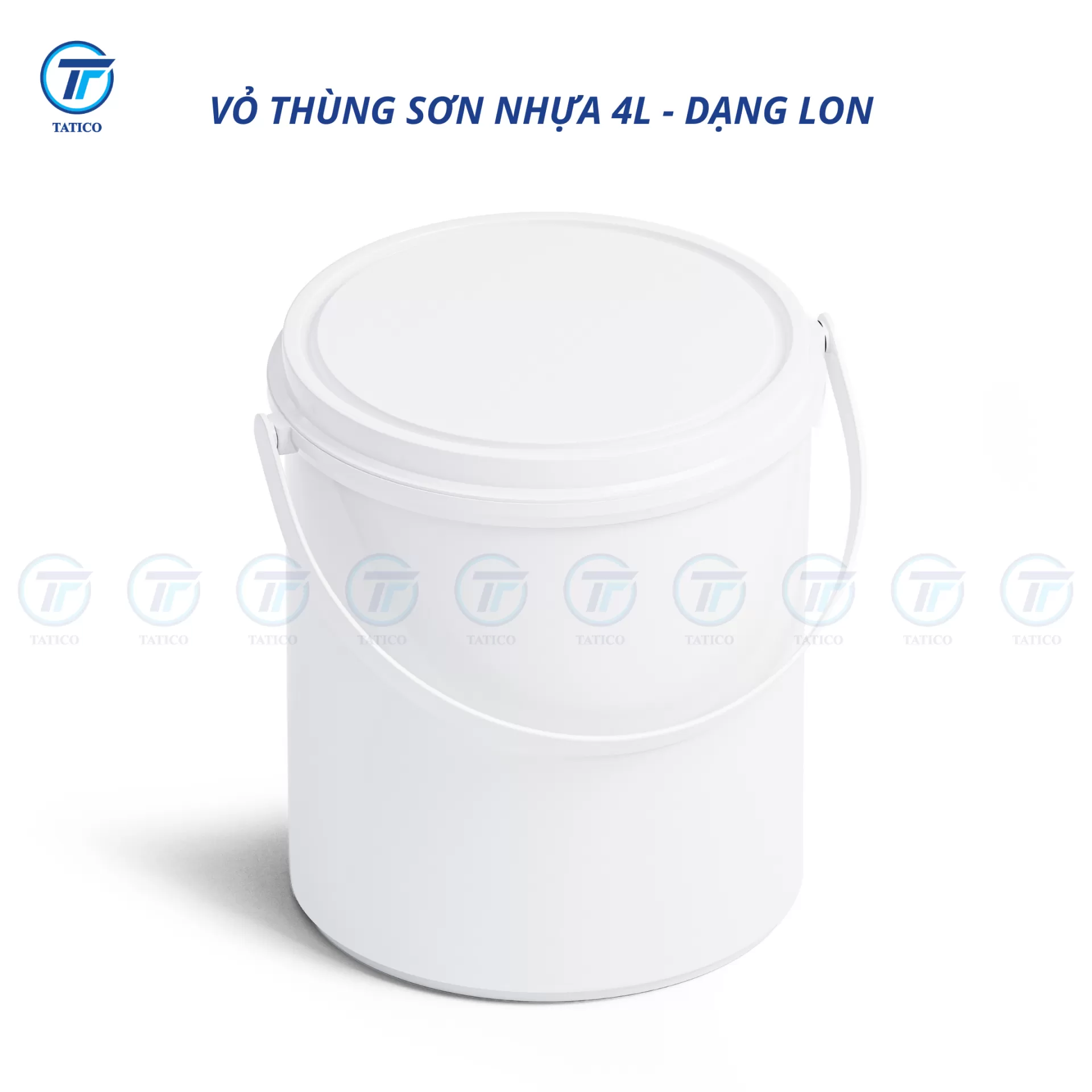 Vỏ thùng sơn nhựa 4L Tatico
