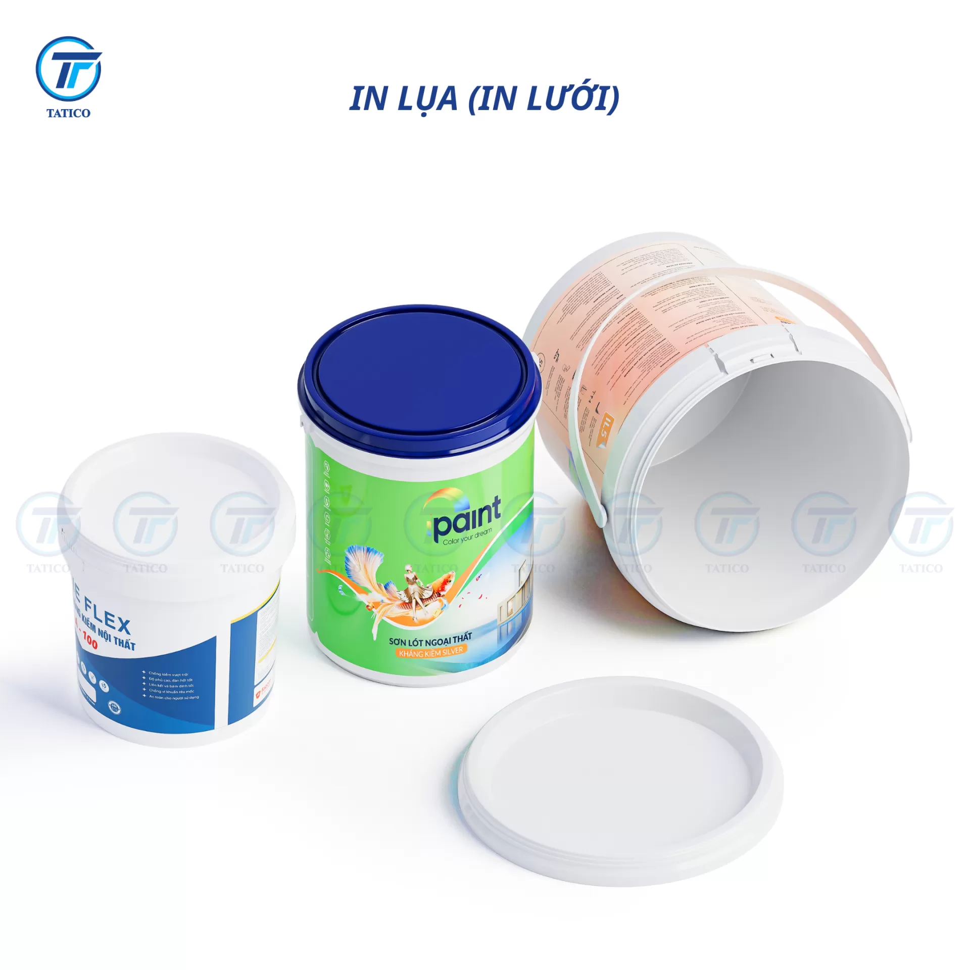 Vỏ thùng sơn nhựa Tatico in lưới