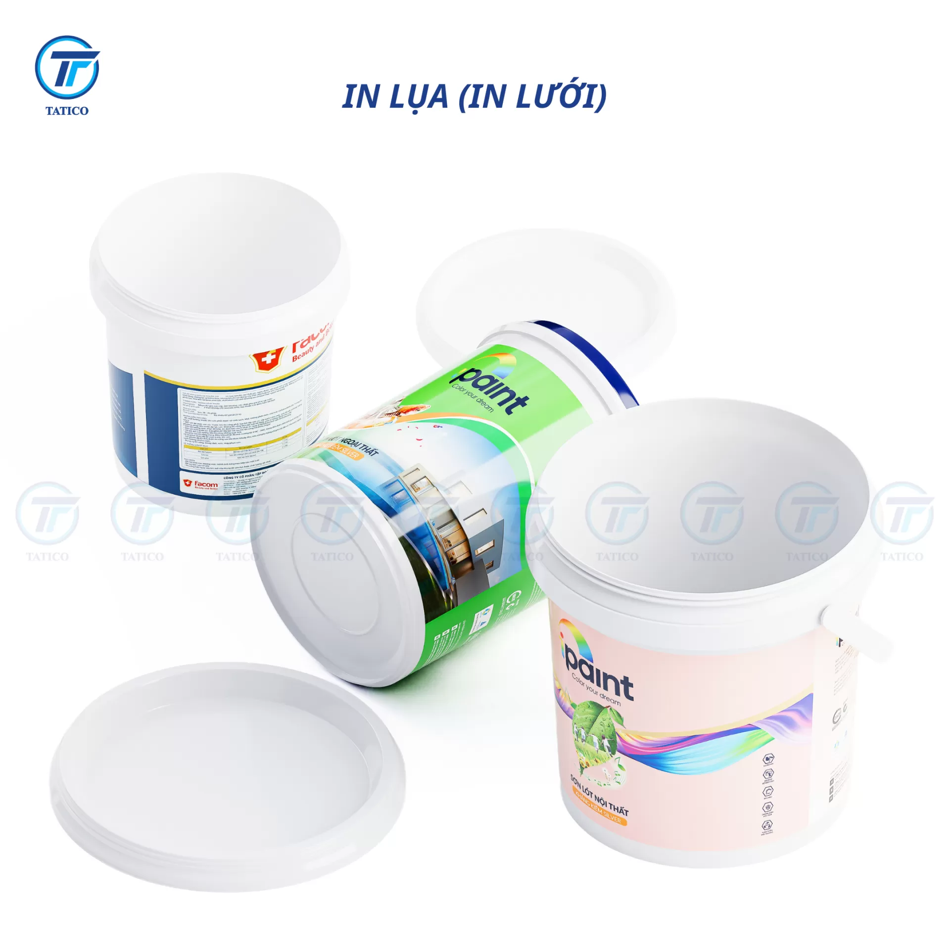 Vỏ thùng sơn nhựa Tatico in lưới