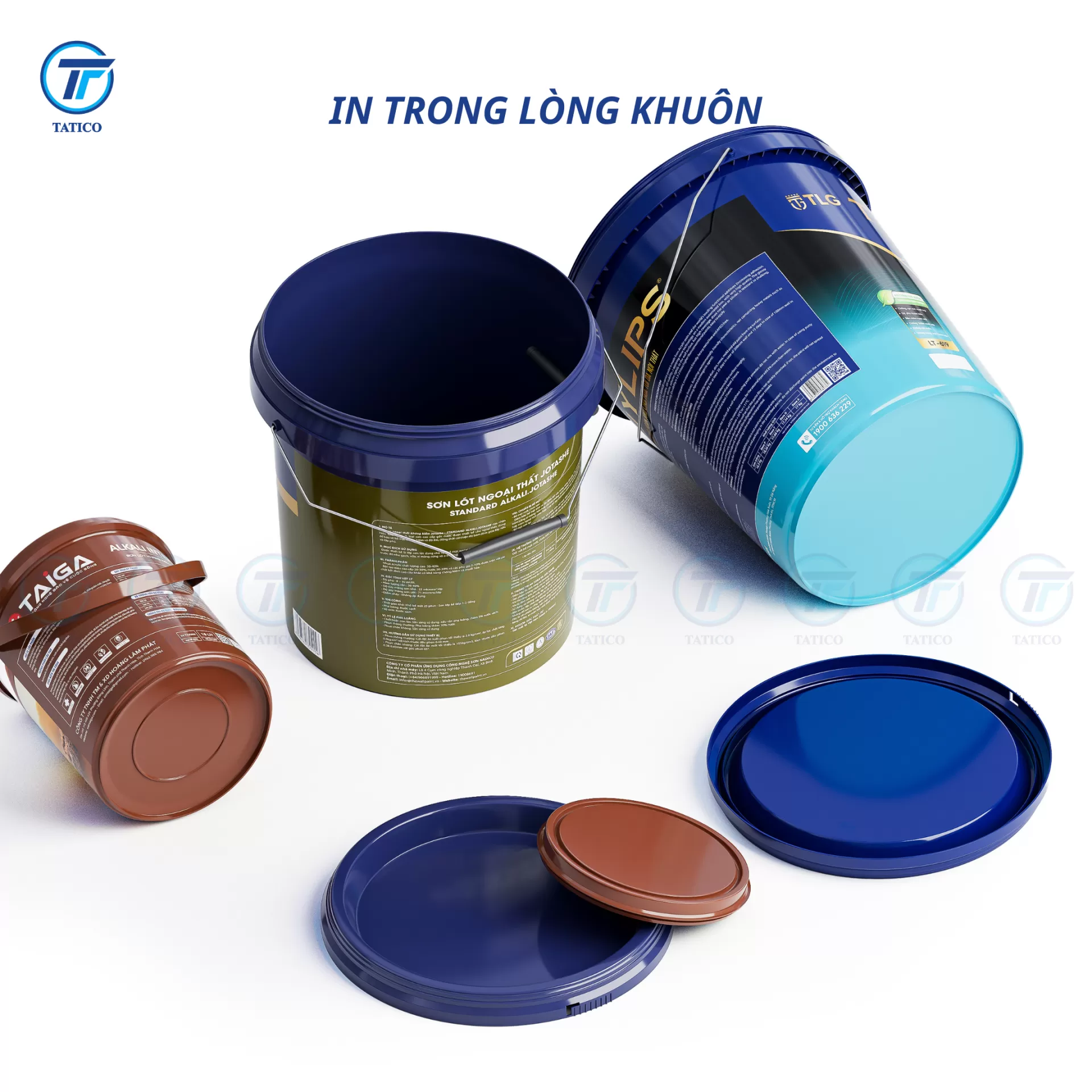 Vỏ thùng sơn nhựa Tatico in trong lòng khuôn